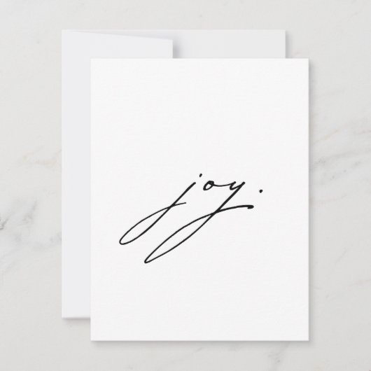 Citation de la carte de Noël pour la joie minimali (Devant)