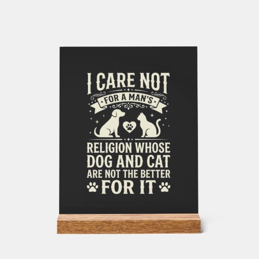 Citation de la religion du chien et du chat (Recto)