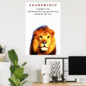 Citation de leadership motivationnel unique Poster (Bureau à domicile)