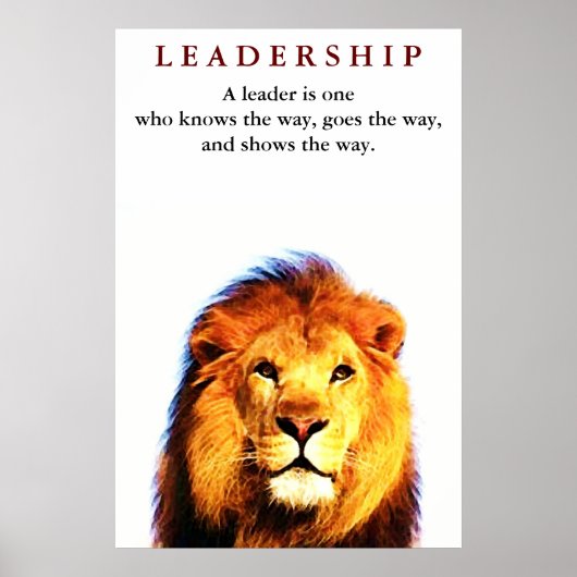 Citation de leadership motivationnel unique Poster (Devant)
