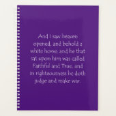 Citation de l'écriture Révélation 19 11 (Devant)