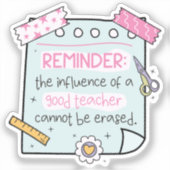 Citation de l'enseignant super Rappels Stickers (Recto)
