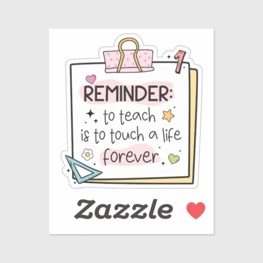 Citation de l'enseignant super Rappels Stickers (Feuille)