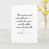 Citation de livre de carte de voeux de Les (Fleur jaune)