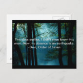 Citation de l'ordre de sept, carte postale (Devant / Derrière)