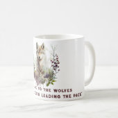 Citation de loup personnalisée Coffee Mug (Devant droit)
