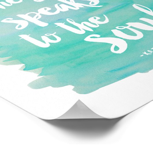 Citation de mer d'aquarelle | Impression d'art (Coin)