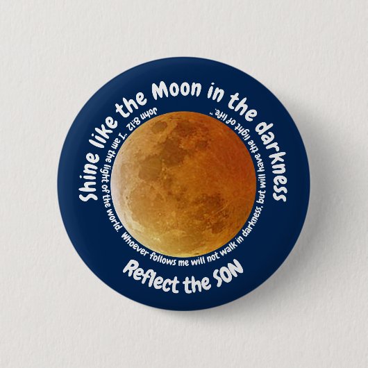 Citation de motivation chrétienne badge rond de 6  (Devant)