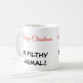 Citation de Mug "Joyeux Noël Ya Animal pourri" (Devant gauche)