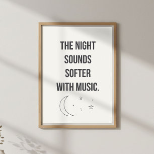 Citation de musique calme Art mural. Décoration de