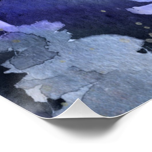 Citation de Noël Affiche des écritures bleues (Coin)