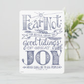 Citation de Noël Bible Typographie Carte de vacanc (Debout devant)