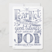 Citation de Noël Bible Typographie Carte de vacanc (Devant)