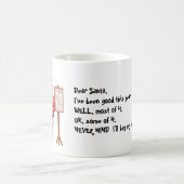 Citation de Noël drôle Cher Père Noël Mug (Centre)