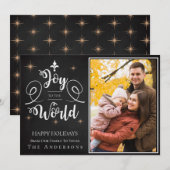 Citation de Noël Joie au Monde | Carte de vacances (Devant / Derrière)