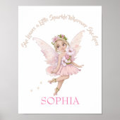 Citation de nurserie Rose Fée Mignonne Affiche Pai (Devant)