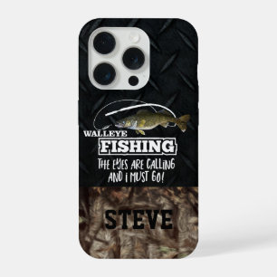 Citation de pêche Camo Funny Walleye Nom Angler