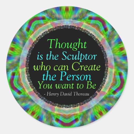 Citation de pensées créatives Sticker d'art person (Devant)