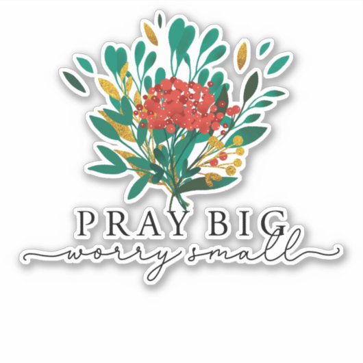 Citation de prière Bible chrétienne Verse Sticker (Devant)