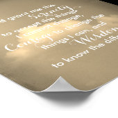 Citation de prière Serenity poster nature photo ar (Coin)