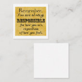 Citation de responsabilité; sentiments, carte (Devant / Derrière)