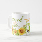 Citation de retraite florale Mug (Devant gauche)