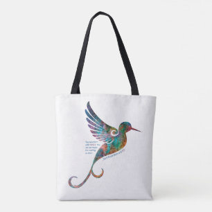 Citation de Rumi avec le sac fourre-tout à colibr