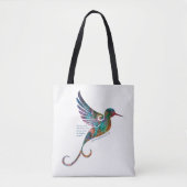 Citation de Rumi avec le sac fourre-tout à colibri (Devant)