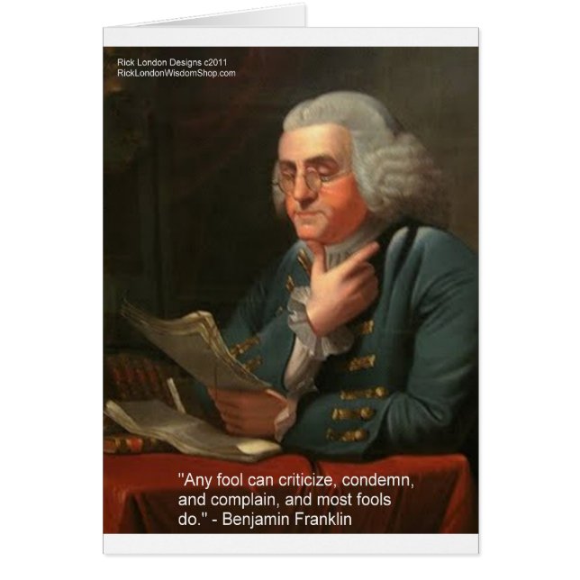 Citation de sagesse de Ben Frankling "N'importe qu (Devant)