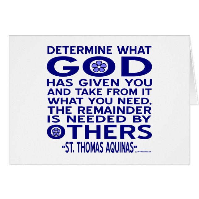 Citation de Saint Thomas d'Aquin (Devant horizontal)
