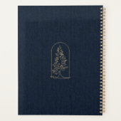 Citation de script bleu profond en or de Forêt élé (Dos)
