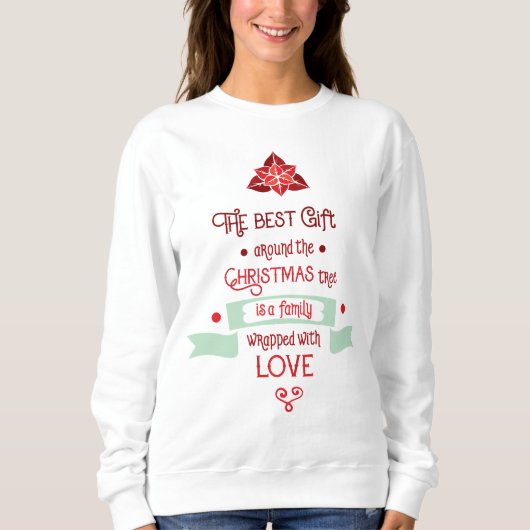 Citation de script festif Sweatshirt blanc (Devant)