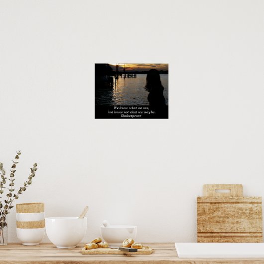 Citation de Shakespeare - affiche d'art (Cuisine)