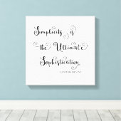 Citation de Simplicité - Toile (Insitu (Plancher de Bois))