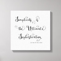 Citation de Simplicité - Toile