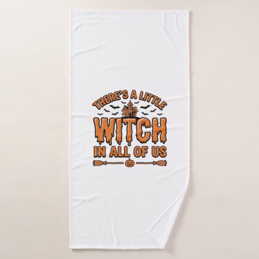 Citation de sorcière d'Halloween Design vectoriel (Serviette de bain)