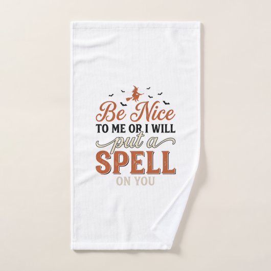 Citation de sort de sorcière drôle Conception de v (Serviette à main)
