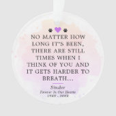 Citation de souvenir de sympathie pour mémorial d' (devant)