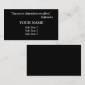 Citation de succès - Carte de visite (Devant / Derrière)