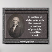 Citation de Thomas Jefferson - affiche (Devant)