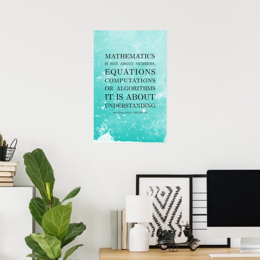 Citation de Thurston - Math Posters (Bureau à domicile)