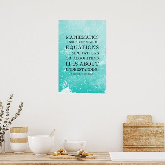 Citation de Thurston - Math Posters (Cuisine)