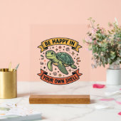 Citation de Tortue Heureuse Dessin de Gravure Vint (Mariage)