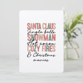Citation de typographie Boho Joyeux Noël Carte de  (Debout devant)