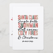 Citation de typographie Boho Joyeux Noël Carte de  (Devant / Derrière)