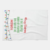 Citation de vacances de Noël Serviette de cuisine (Horizontal)