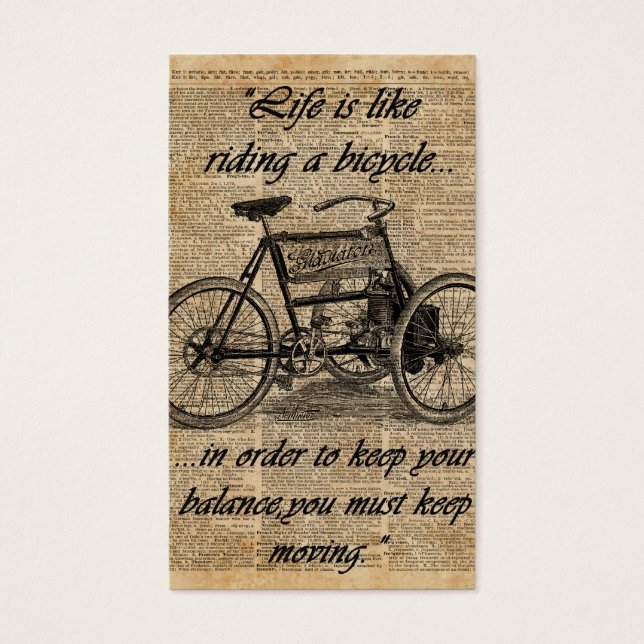 Citation de vélo d'art du dictionnaire Tricycle vi (Devant)