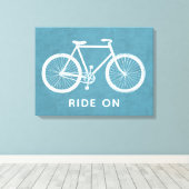 Citation de vélo toile bleu turquoise (Insitu (Plancher de Bois))