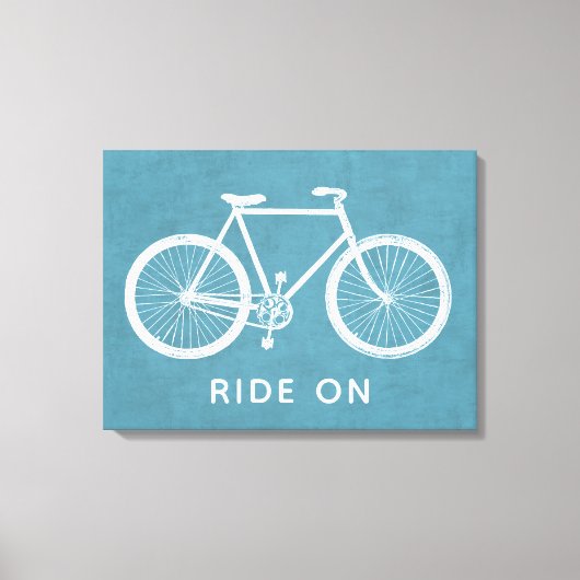 Citation de vélo toile bleu turquoise (Recto)
