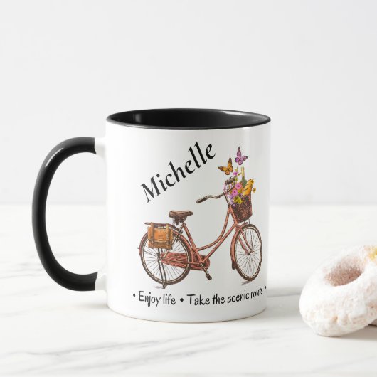 Citation de vélo vintage Mug (Avec donut)